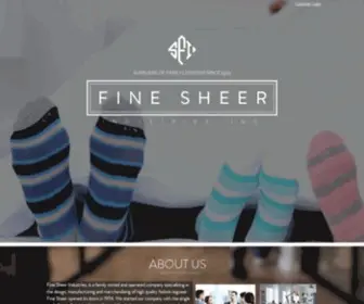 Finesheer.com(Fine Sheer Industries) Screenshot