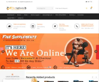 Finesupplements.co.uk(The UK's best online store) Screenshot