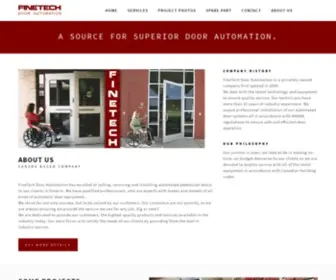 Finetechdoorautomation.com(Automated Door Services in GTA) Screenshot