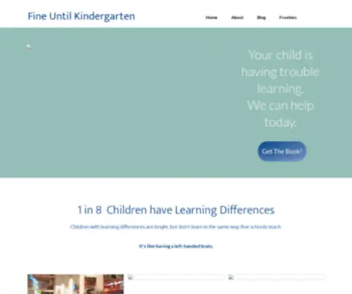 Fineuntilkindergarten.com(A Parent's First Guide to Learning Differences) Screenshot