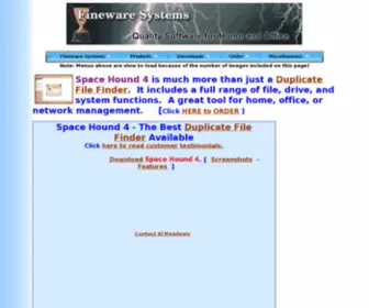 Fineware.com(Duplicate File Finder Space Hound by Fineware Systems) Screenshot