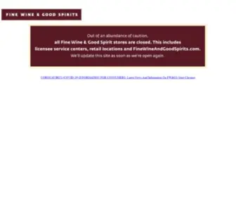 Finewineandgoodspirits.com(Pennsylvania Wine & Spirits Premium Collection) Screenshot