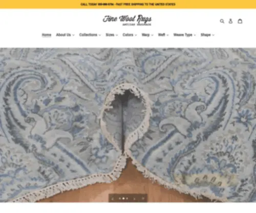 Finewoolrugs.com(Fine Wool Rugs and Carpets) Screenshot