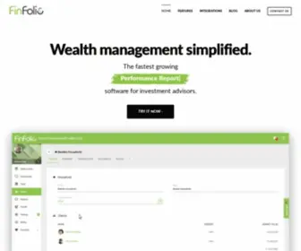 Finfolio.com(Investment Portfolio Management Software for Advisors) Screenshot