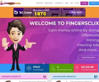 Fingersclix.com(Earn Money Online) Screenshot