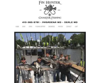 Finhuntercharterfishing.com(Sport Fishing Charters on Maryland's Chesapeake Bay) Screenshot