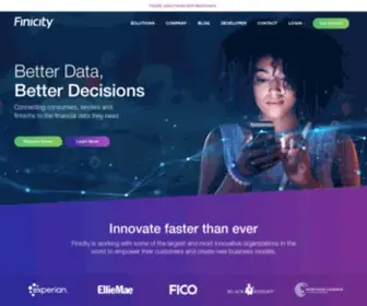 Finicity.com(Finicity's open banking solutions deliver consumer) Screenshot