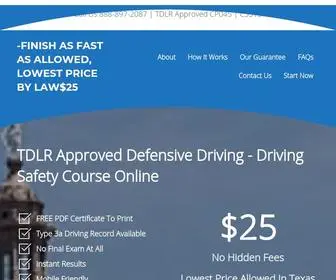 Finishasfastasallowed.com(Online Defensive Driving School) Screenshot