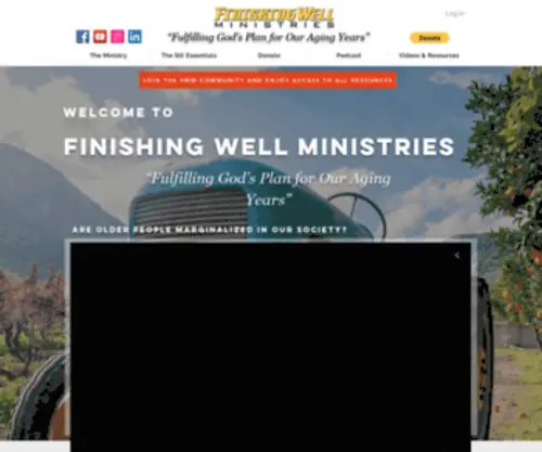 Finishingwellministries.org(Senior Christians Finishing Well United States) Screenshot