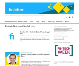 Finletter.de(Jetzt in den Fintech Newsletter von finletter eintragen) Screenshot