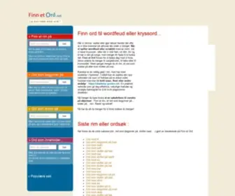 Finn-ET-Ord.net(Finn ord til wordfeud) Screenshot