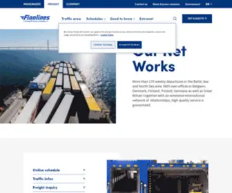 Finncarriers.fi(Finnlines Freight Services) Screenshot