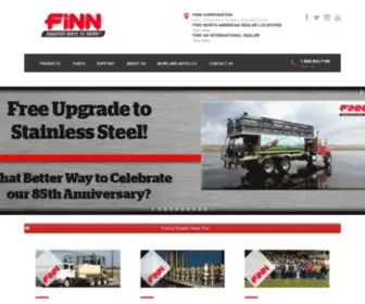 Finncorp.com(Hydroseeders, Straw Blowers, Bark Blowers, Landfill Solutions, Erosion Control Equipment, Material Transfer System, Consumables) Screenshot