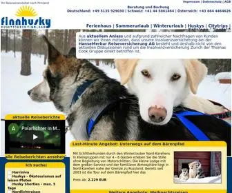 Finnhusky.de(Mit Huskys durch Finnisch Lappland) Screenshot