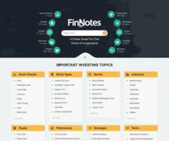 Finnotes.org(A cheat sheet for the world of investments) Screenshot