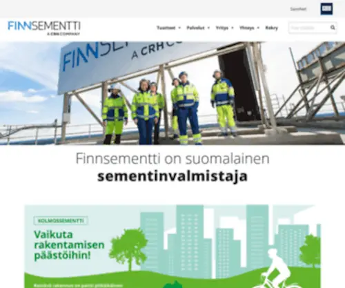 Finnsementti.fi(Etusivu) Screenshot