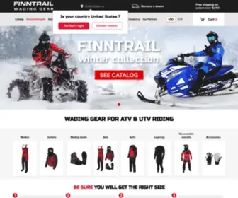 Finntrail.com(Shop ATV and UTV riding gears at Finntrail online shop. Free shipping worldwide) Screenshot