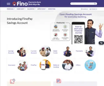 Finobank.com(Fino Payments Bank) Screenshot