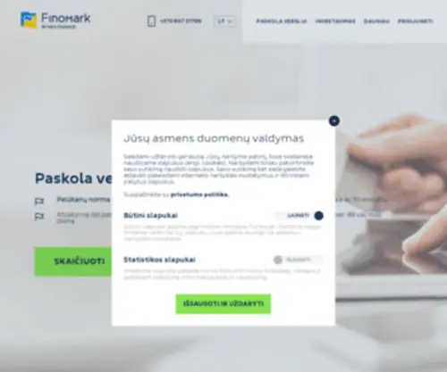 Finomark.lt(Sutelktinio investavimo ir finansavimo platforma) Screenshot