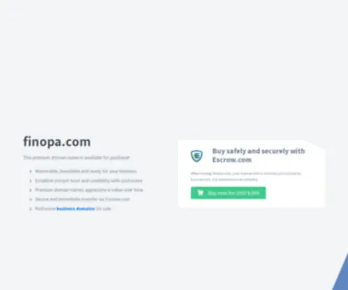 Finopa.com(Dit domein kan te koop zijn) Screenshot
