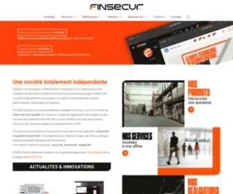 Finsecur.com(Fabricant de matériel de sécurité incendie certifié NF et installateur certifié APSAD) Screenshot