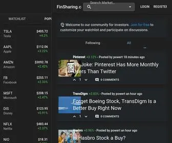 Finsharing.com(Community for Stock Market discussions) Screenshot