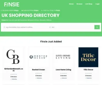 Finsie.co.uk(UK Shopping Directory) Screenshot