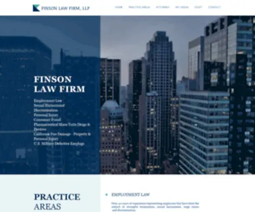 Finsonlawfirm.com(Employment Attorney) Screenshot