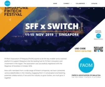 Fintechmalaysia.org(FinTech Association of Malaysia (FAOM)) Screenshot