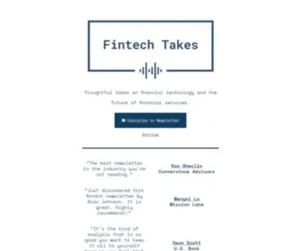 Fintechtakes.com(Fintech Takes) Screenshot