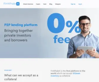 Finwhalex.com(P2P lending platform for everyone) Screenshot