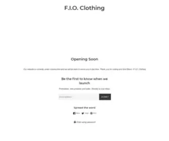 Fioclothing.com(F.I.O) Screenshot