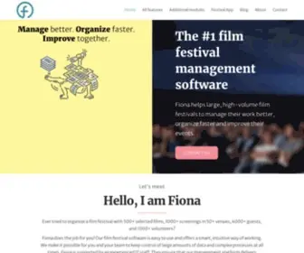 Fiona-Festival.com(#1 Film festival management software) Screenshot