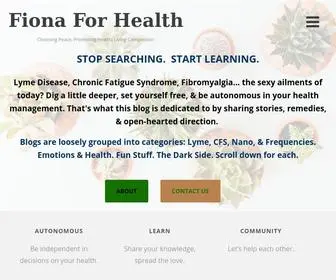 Fionaforhealth.com(Fiona For Health) Screenshot