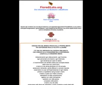 Fiorediloto.org(Buddismo o Buddhismo) Screenshot