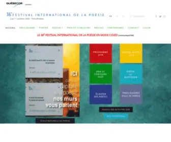 Fiptr.com(Le Festival international de la poésie de Trois) Screenshot