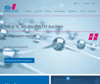 Fir.de(FIR an der RWTH Aachen) Screenshot
