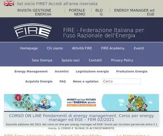 Fire-Italia.org(Federazione Italiana per l'uso Razionale dell'Energia) Screenshot