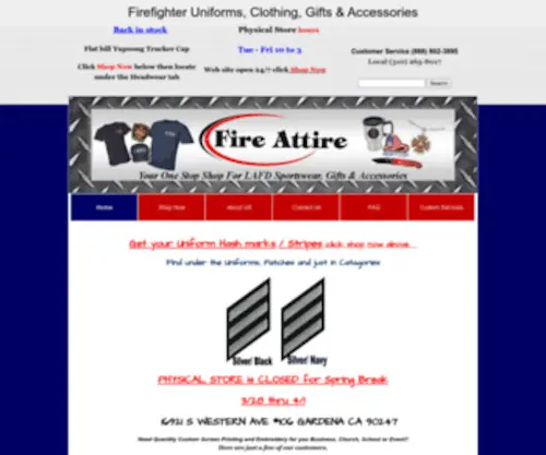 Fireattire.com(Los Angeles City Firefighter LAFD T) Screenshot
