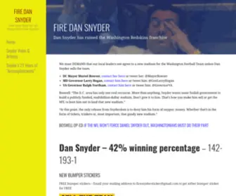 Firedansnyder.org(Fire Dan Snyder) Screenshot