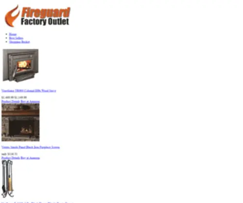 Fireguardfactoryoutlet.com(Electric Fireplaces) Screenshot