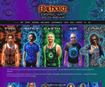 Firehart.co.za(Digital Designs on Eco Recycled Clothing) Screenshot