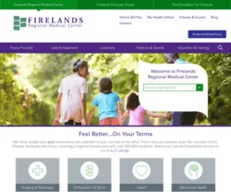 Firelands.com(Sandusky OH Hospital) Screenshot