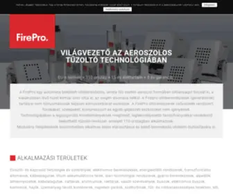 Firepro.hu(Világvezető az aeroszolos tűzoltó technológiában) Screenshot