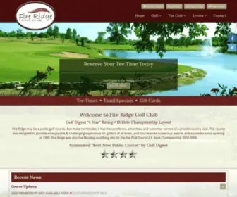 Fireridgegc.com(Fire Ridge Golf Club) Screenshot