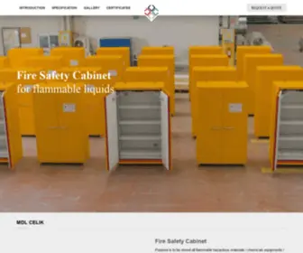 Firesafetycabinet.com(Chemical Storage Cabinet for Flammable Liquids) Screenshot
