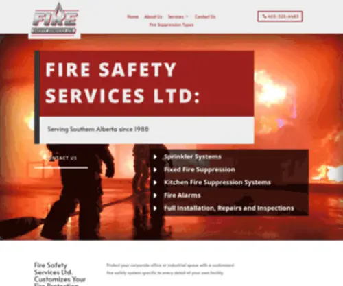 Firesafetyservicesltd.ca(Your Complete Fire Safety Store) Screenshot