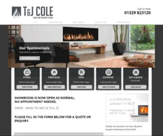 Firesandfireplaces.co.uk(T & J Cole fireplaces Portsmouth Southampton Winchester Hampshire) Screenshot