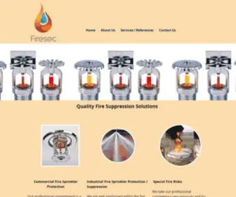 Firesec.co.za(Professional fire protection systems) Screenshot