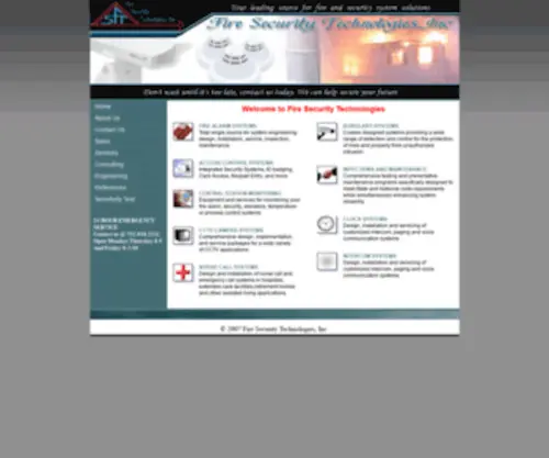 Firesecuritytech.com(Fire Security Technologies Inc Home) Screenshot